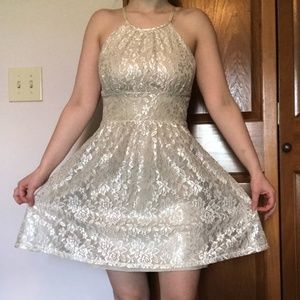 Gold Lace Dress